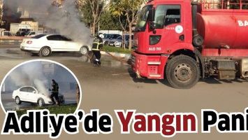 ADLİYE&rsquo;DE YANGIN PANİĞİ