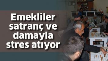 EMEKLİLER SATRAN&Ccedil; VE DAMAYLA STRES ATIYOR