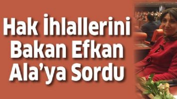 Hak İhlallerini Bakan Efkan Ala&rsquo;ya Sordu