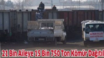 21 BİN AİLEYE 15 BİN 750 TON K&Ouml;M&Uuml;R DAĞITILACAK