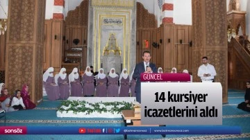 14 kursiyer icazetlerini aldı