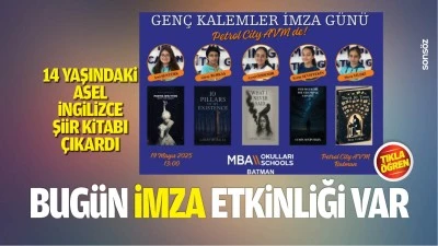 14 yaşındaki Asel, İngilizce şiir kitabı &ccedil;ıkardı; Bug&uuml;n imza etkinliği var