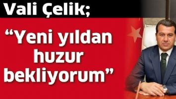 VALİ &Ccedil;ELİK &ldquo;YENİ YILDAN HUZUR BEKLİYORUM&rdquo;