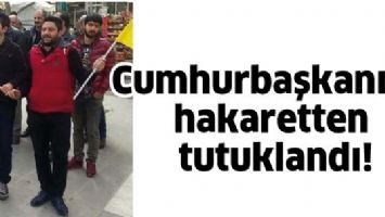 CUMHURBAŞKANINA HAKARETTEN TUTUKLANDI!