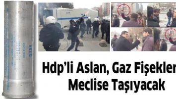 HDP&rsquo;Lİ ASLAN, GAZ FİŞEKLERİNİ MECLİSE TAŞIYACAK