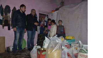 ŞUT AİLESİNE ERZAK YARDIMI