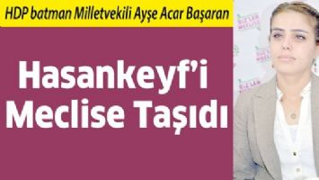 HASANKEYF&rsquo;İ MECLİSE TAŞIDI
