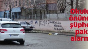 OKULUN &Ouml;N&Uuml;NDE Ş&Uuml;PHELİ PAKET ALARMI!