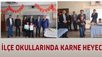 İL&Ccedil;E OKULLARINDA KARNE HEYECANI