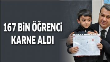 167 BİN &Ouml;ĞRENCİ KARNE ALDI