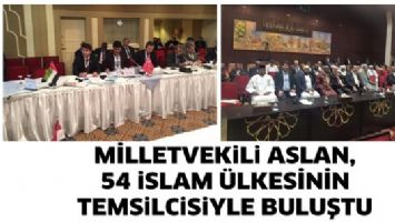 MİLLETVEKİLİ ASLAN, 54 İSLAM &Uuml;LKESİNİN TEMSİLCİSİYLE BULUŞTU