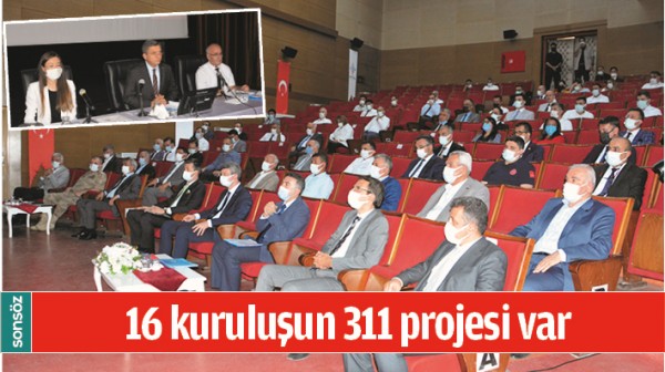 16 KURULUŞUN 311 PROJESİ VAR