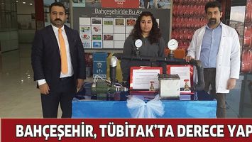 BAH&Ccedil;EŞEHİR, T&Uuml;BİTAK&rsquo;TA DERECE YAPTI