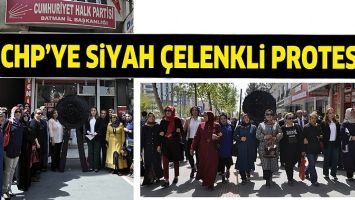 CHP'YE SİYAH &Ccedil;ELENKLİ PROTESTO