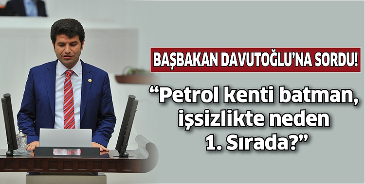 "PETROL KENTİ BATMAN, İŞSİZLİKTE NEDEN 1. SIRADA?"