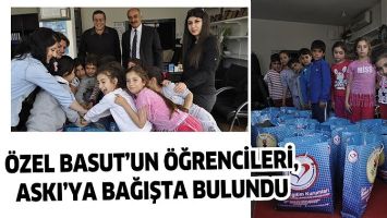 &Ouml;ZEL BASUT&rsquo;UN &Ouml;ĞRENCİLERİ, ASKI&rsquo;YA BAĞIŞTA BULUNDU