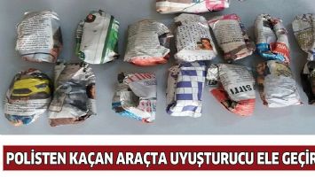 POLİSTEN KA&Ccedil;AN ARA&Ccedil;TA UYUŞTURUCU ELE GE&Ccedil;İRİLDİ!