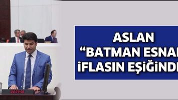 ASLAN &ldquo;BATMAN ESNAFI İFLASIN EŞİĞİNDE&rdquo;