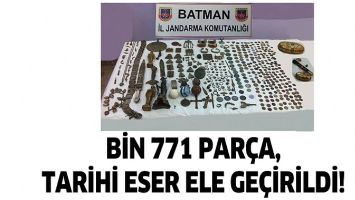 BİN 771 PAR&Ccedil;A TARİHİ ESER ELE GE&Ccedil;İRİLDİ!