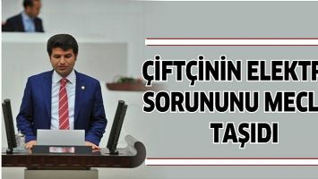 &Ccedil;İFT&Ccedil;İNİN ELEKTRİK SORUNUNU MECLİSE TAŞIDI