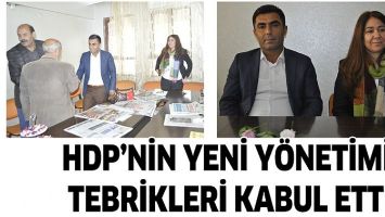 HDP&rsquo;NİN YENİ Y&Ouml;NETİMİ, TEBRİKLERİ KABUL ETTİ