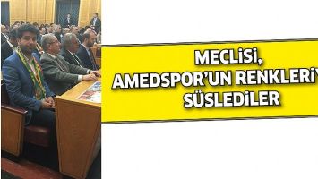MECLİSİ, AMEDSPOR&rsquo;UN RENKLERİYLE S&Uuml;SLEDİLER