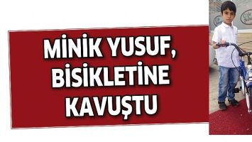 MİNİK YUSUF, BİSİKLETİNE KAVUŞTU