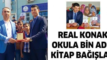 REAL KONAK, OKULA BİN ADET KİTAP BAĞIŞLADI
