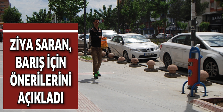 ZİYA SARAN, BARIŞ İ&Ccedil;İN &Ouml;NERİLERİNİ A&Ccedil;IKLADI