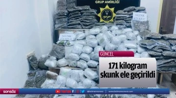 171 kilogram skunk ele ge&ccedil;irildi