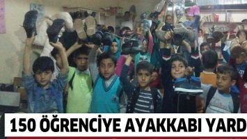 150 &Ouml;ĞRENCİYE AYAKKABI YARDIMI
