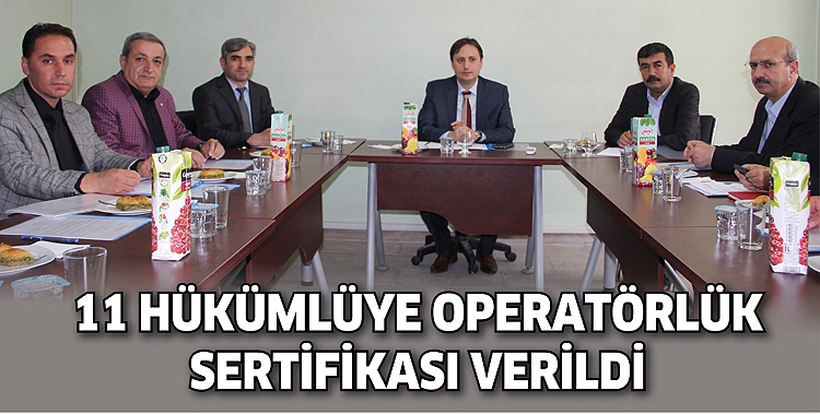11 H&Uuml;K&Uuml;ML&Uuml;YE OPERAT&Ouml;RL&Uuml;K SERTİFİKASI VERİLDİ