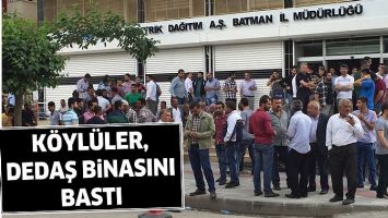 K&Ouml;YL&Uuml;LER, DEDAŞ BİNASINI BASTI