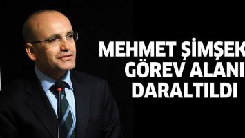 MEHMET ŞİMŞEK'İN G&Ouml;REV ALANI DARALTILDI