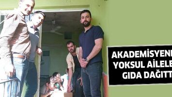 AKADEMİSYENLER YOKSUL AİLELERE GIDA DAĞITTI