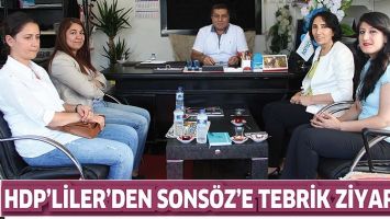 HDP&rsquo;LİLER&rsquo;DEN SONS&Ouml;Z&rsquo;E TEBRİK ZİYARETİ