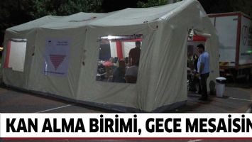 KAN ALMA BİRİMİ, GECE MESAİSİNDE