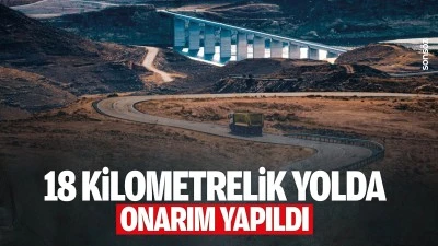 18 kilometrelik yolda onarım yapıldı