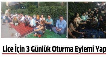 LİCE İ&Ccedil;İN 3 G&Uuml;NL&Uuml;K OTURMA EYLEMİ YAPILDI