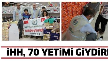 İHH, 70 YETİMİ GİYDİRDİ