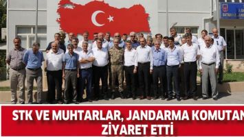 STK VE MUHTARLAR, JANDARMA KOMUTANINI ZİYARET ETTİ