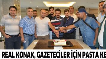 REAL KONAK, GAZETECİLER İ&Ccedil;İN PASTA KESTİ