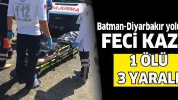 FECİ KAZA: 1 &Ouml;L&Uuml;- 3 YARALI