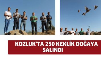 KOZLUK&rsquo;TA 250 KEKLİK DOĞAYA SALINDI