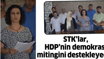 STK&rsquo;LAR, HDP&rsquo;NİN DEMOKRASİ MİTİNGİNİ DESTEKLEYECEK