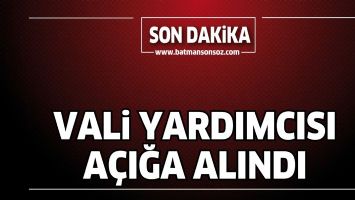 VALİ YARDIMCISI A&Ccedil;IĞA ALINDI