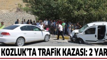 KOZLUK&rsquo;TA TRAFİK KAZASI: 2 YARALI