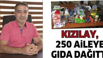 KIZILAY, 250 AİLEYE GIDA DAĞITTI