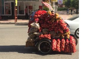 ENGELLİ ARACI İLE SOĞAN VE PATATES TAŞIDI