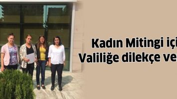 KADIN MİTİNGİ İ&Ccedil;İN VALİLİĞE DİLEK&Ccedil;E VERİLDİ